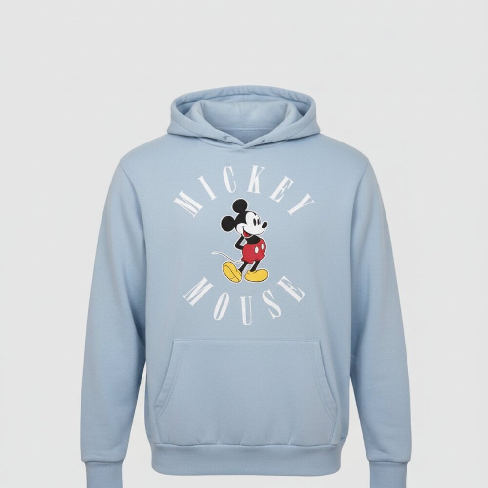$20 SALE Disney Pullover Hoodie Mickey Mouse Graphic Sweater Men's LG